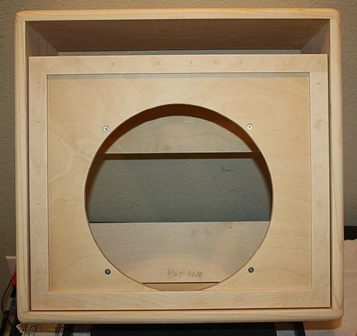 Rawcabs 1X12 empty pine amplifier combo cabinet for a Allen Accomplice chassis