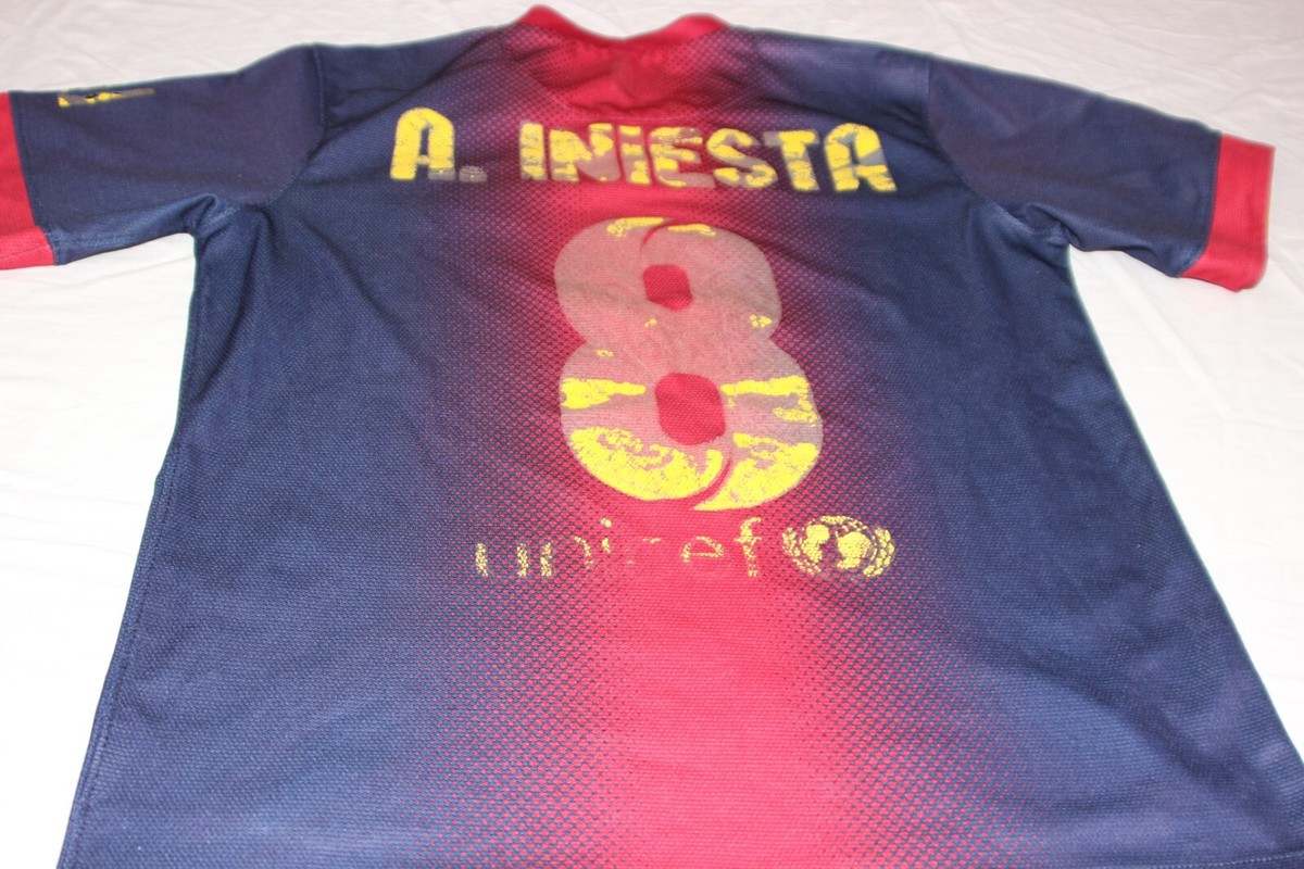 F.C. Barcelona Nike Jersey Size M With Number 8 A. Iniesta