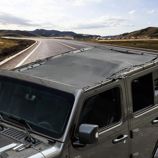 Rugged Ridge Black Eclipse Front Sun Shade For 20182019 Jeep Wrangler