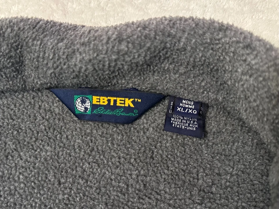 Vintage 1990s Eddie Bauer Ebtek Polartec Made In USA Zip Up Fleece Jacket XL XXL - Image 4 of 4