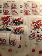 lot timbres poste norvege jo 1994 lillehammer neuf et oblitere olympic game