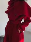Scarf Collar Double Breasted Wool Coat WDB0003
