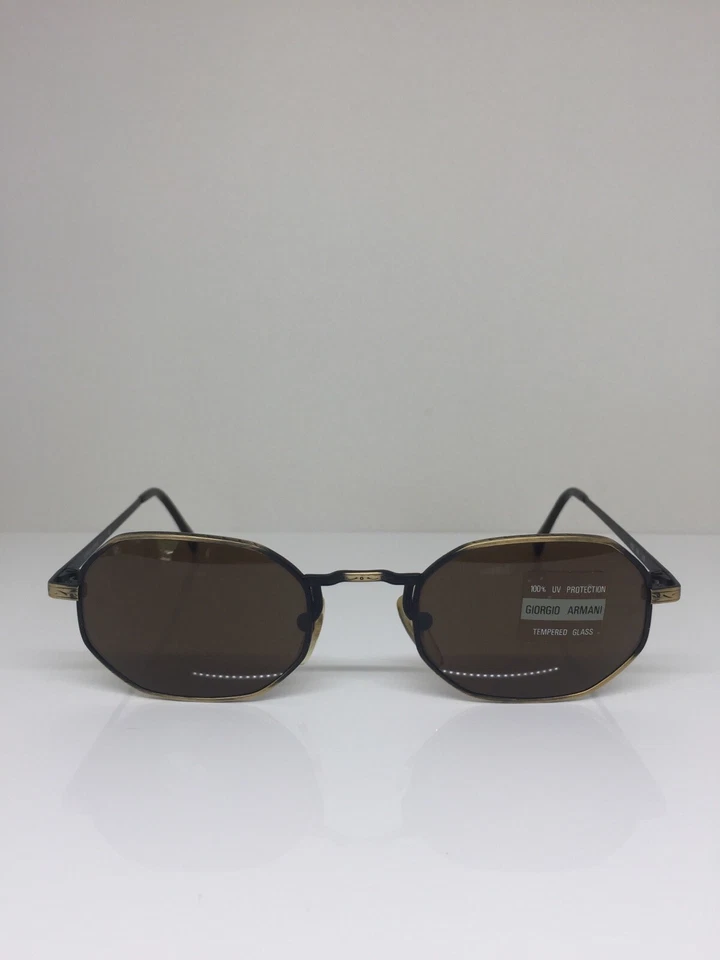 全新 复古 Giorgio Armani 太阳镜 GA 622 C. 705 拉丝古董青铜 49 毫米 — 第 3/4 张图片