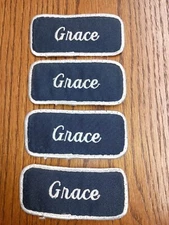 Grace Name Tag Vintage Patches (Lot of 4)