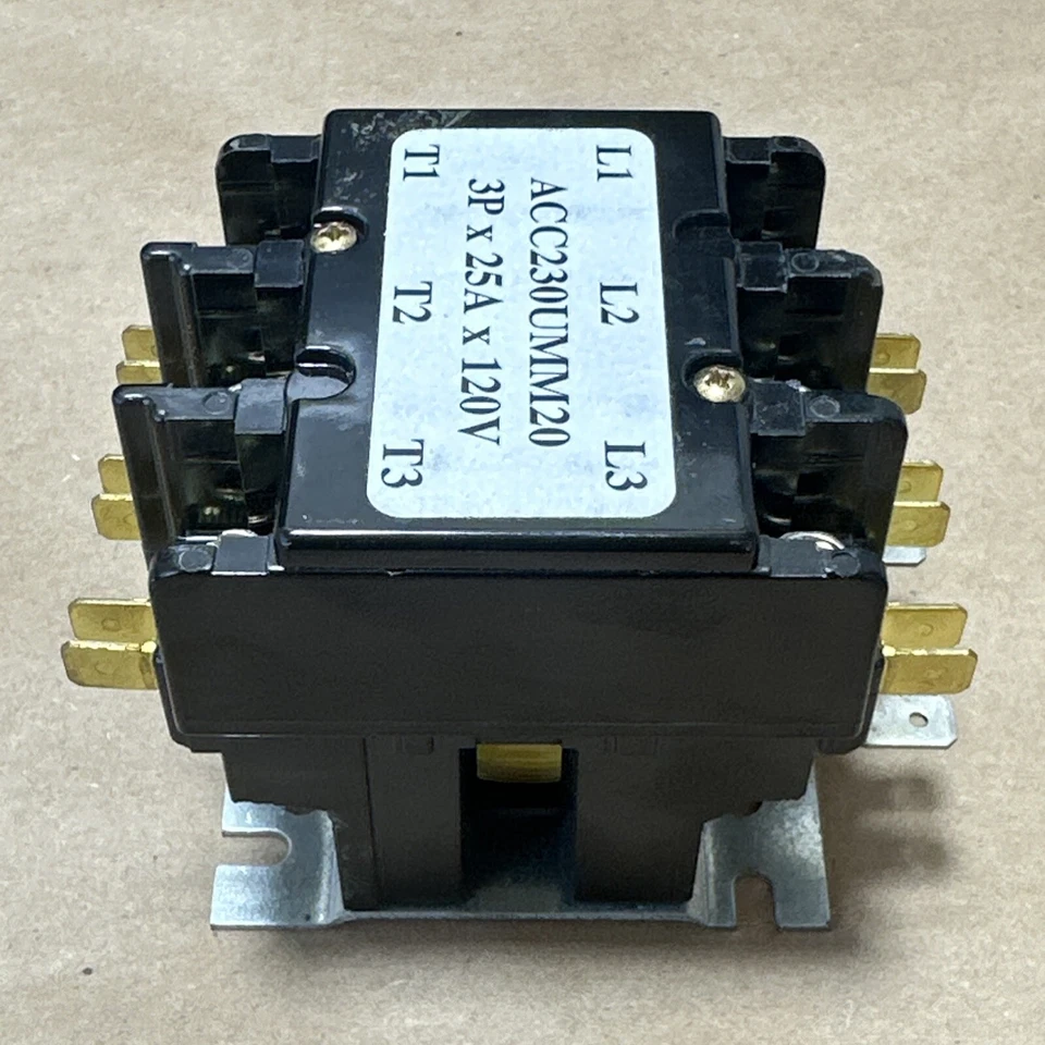 NEW NO BOX- Arrow Hart ACC230UMM20 Contactor 3P x 25A x 120VAC Coil || WARRANTY! - Image 3 of 4