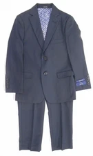 Boys T.O. Navy Blue Sapphire Jacket & Pants 2PC Suit Classic &Husky Sizes 8 - 20