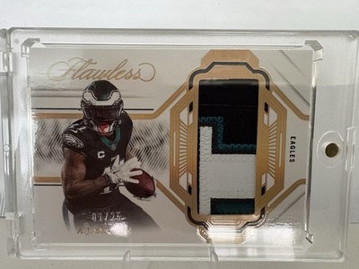 2023 NFL Flawless A.J Brown Patch 1/25 Book End. 4 Color Patch. Eagles/Patriots