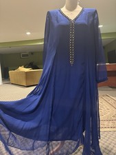 Pakistani Designer Shalwar Kameez Silk Chiffon Chinyere Maria B. Embroidery L/XL