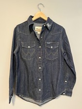 Women's Long Sleeve, WRANGLER VINTAGE-FIT DENIM WESTERN SNAP SHIRT, Size S