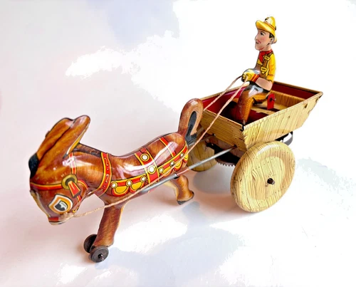 Vintage MARX “Bulky Mule” Tin Litho Windup Toy for Display