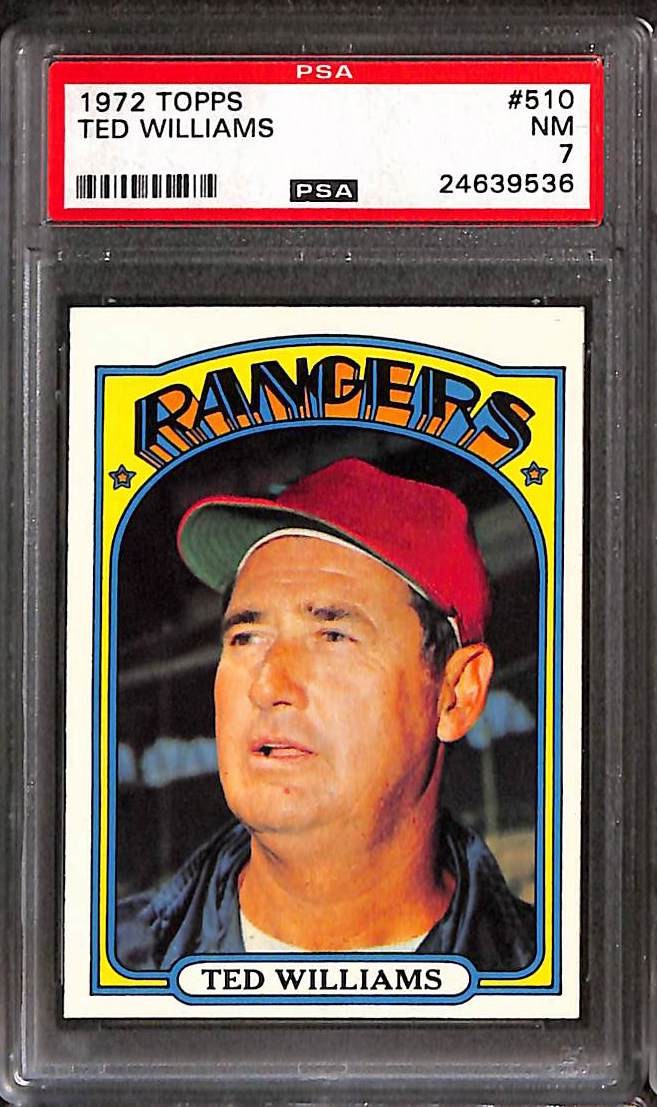 1972 Topps #510 Ted Williams PSA 7 NM 24639536 