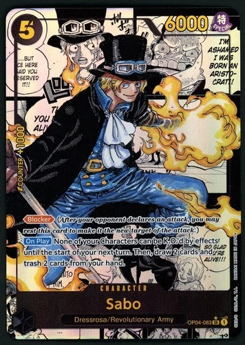 2023 One Piece Sabo Manga Alt Art OP04-083 Kingdoms of Intrigue