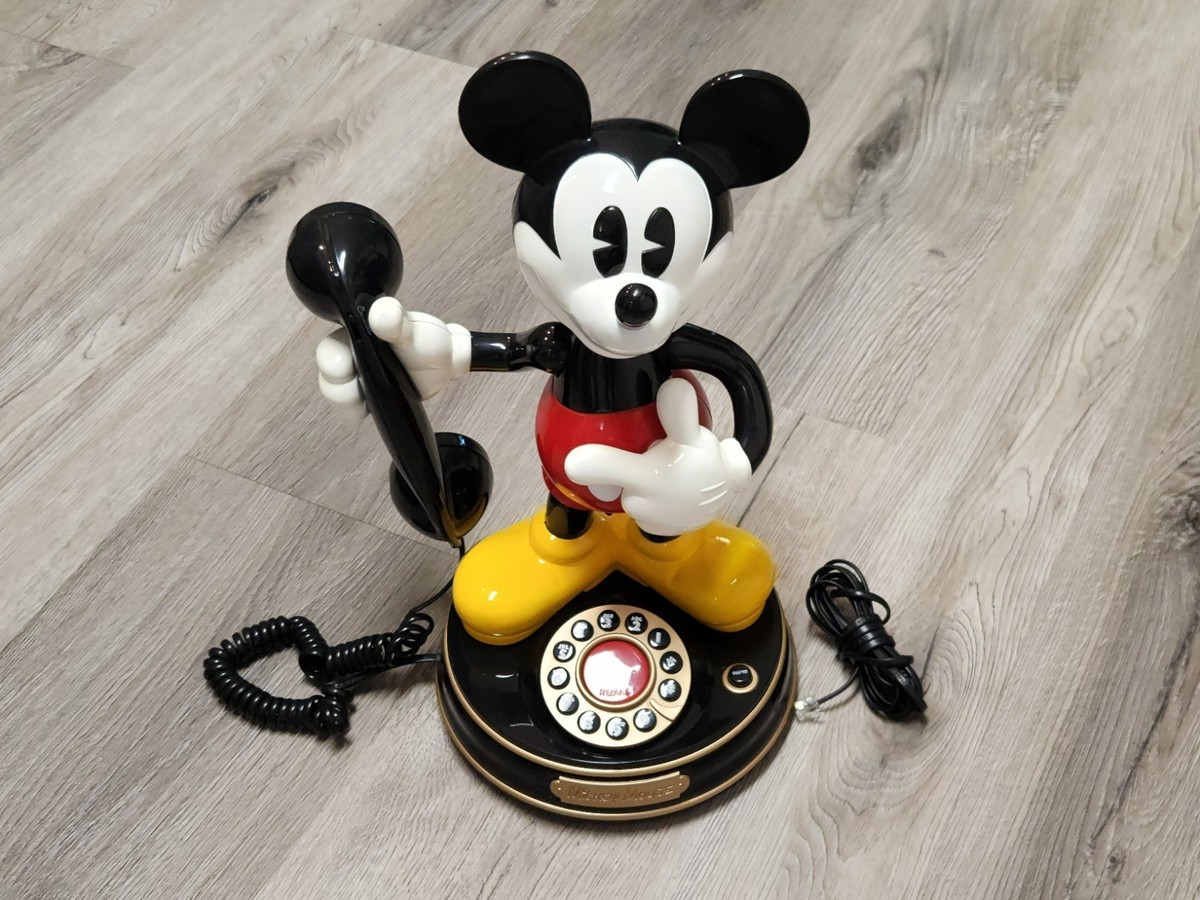 アンティーク雑貨 Mickey Mouse Animated Talking Telephone Vintage 1997 Disney Mickey Mouse Animated Talking Telephone