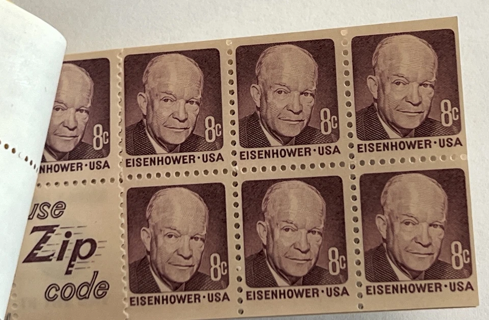 Lot of Two 1972 Eisenhower 8c Booklet stamps. 1 Book Full, 1 Partial Book - Image 4 of 4
