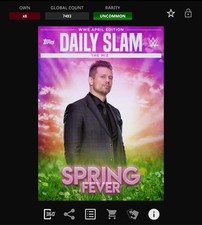 DIGITAL Topps WWE DAILY SLAM 21 APRIL SPRING FEVER Pink - THE MIZ 7493cc
