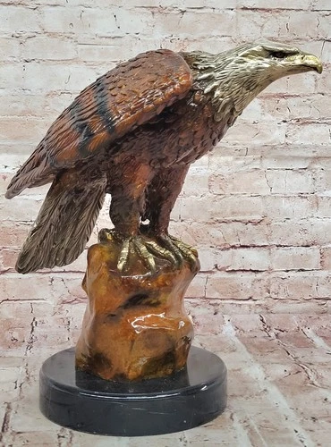 Bald Eagle bronze sculpture,finest European casting Statue Home Decor Sale