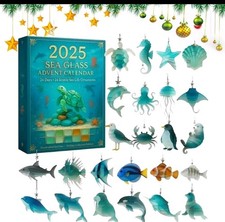 Sea Glass Marine Life Advent Calendar 24 Days Ocean Christmas Countdown New USA
