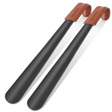 ZOMAKE Shoe Horn Long Handle for Seniors Men Women,Metal 16.5 Inch, Black