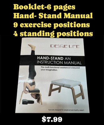Pilates Yoga Chair Bench Hand-Stand Instruction Manual- Booklet 6 Page
