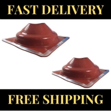 Silicone Metal Roof Insulated Pipe Flashing Square Base FOR Wood Stove Fireplace