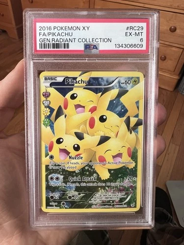 Pokemon 2016 Pikachu RC29 Generations Radiant Collection Ultra Rare PSA 6 EX-MT