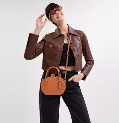 NWT Coach Rowan Satchel Leather C3428 Colorblock NWT $350 Oxblood