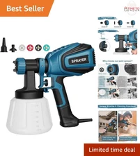 Paint Sprayer HVLP 700W Handheld with Nozzles & Patterns for Furniture Walls