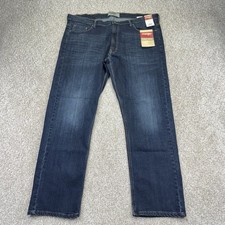 New Wrangler Authentics Jeans Mens Size 42x30 Blue Denim Dark Wash
