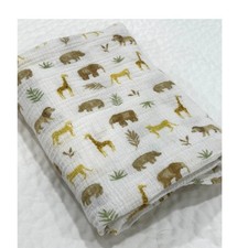 Aden  Anais Safari Muslin Swaddle Blanket Giraffe Zoo Cotton Baby 42x42 Soft