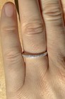 Channel Set Eternity Band 2mm CZ Stackable Bridal Ring Guard .925 Silver Size 9 — photo 6