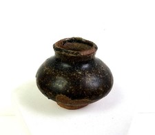 Sukhothai Thailand Pottery Ban Ko Noi Kilns Antique 1 3/8" Mini Jarlet 1400-1699