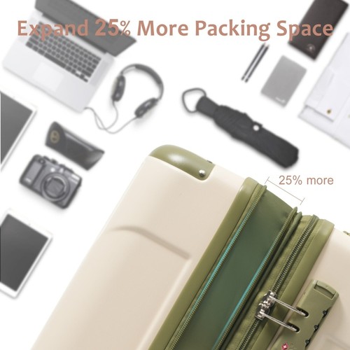 24 Inch Expandable Lightweight Checked Luggage Hardshell W/ TSA Lock & Wheels US - 第 22/44 張圖片