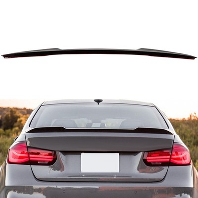 Fits 2015-2020 BMW M4 F82 Coupe Glossy Black Carbon Fiber Rear Trunk Spoiler Lip