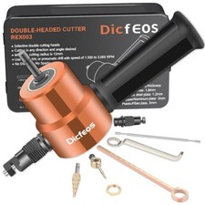 Double Head Sheet Metal Cutter, Versatile Nibbler Drill Medium, Gold