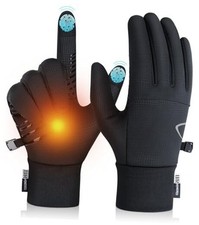 Winter Gloves Men Women, Warm Touchscreen Running Gloves Large Black-TM16