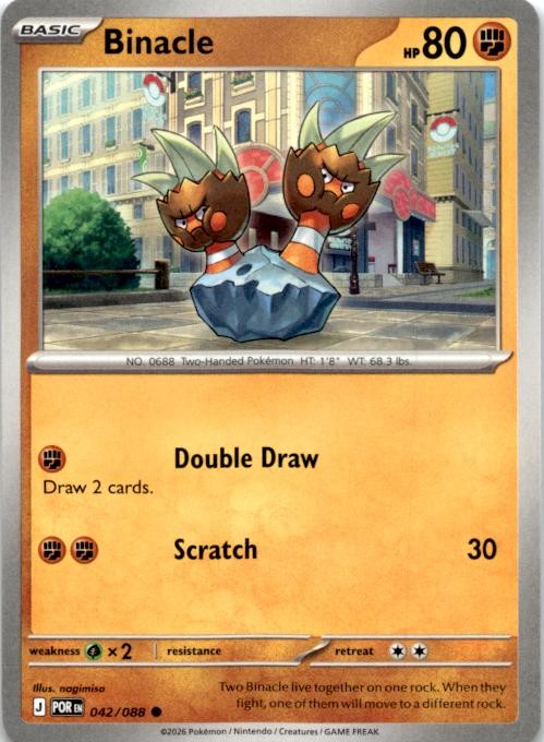 Binacle 042/088 Common Perfect Order Pokemon Near Mint