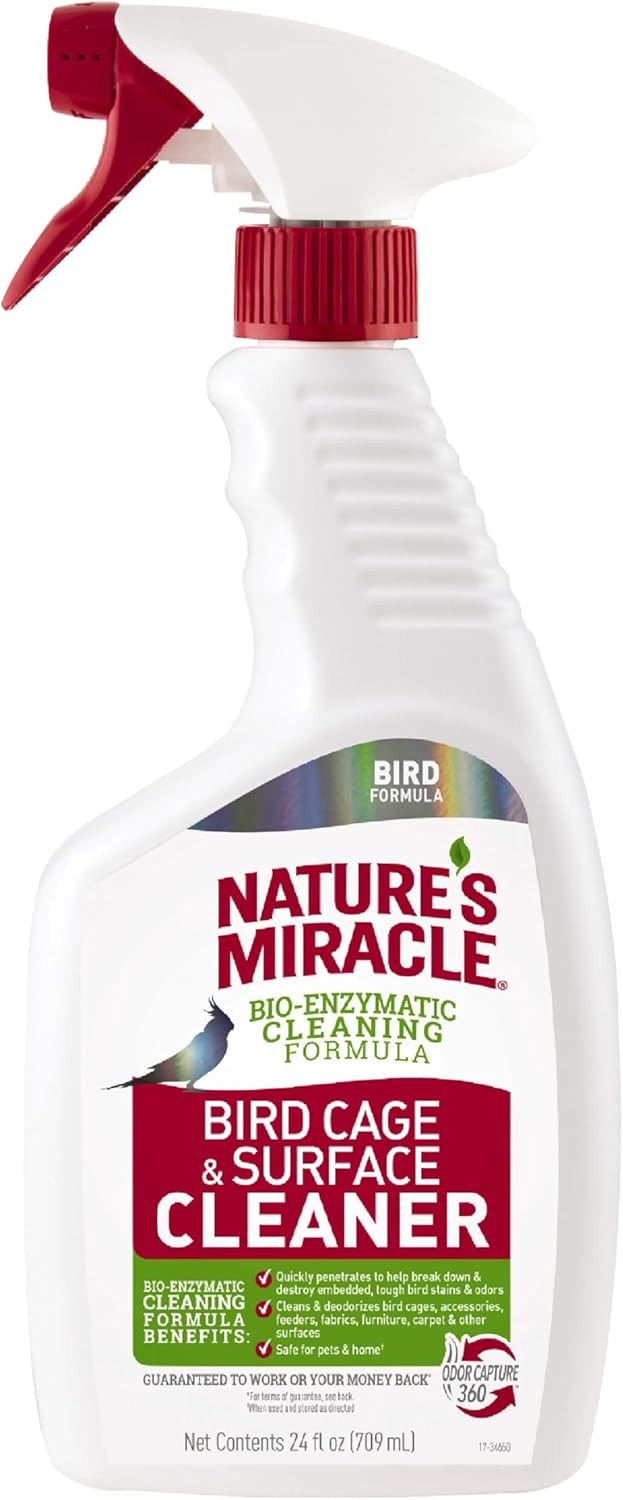 Nature's Miracle Bird Cage & Surface Cleaner, 24 fl Oz (Pack