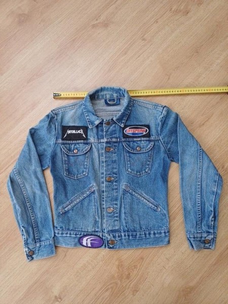 Men Wrangler Jacket Blue Denim 34