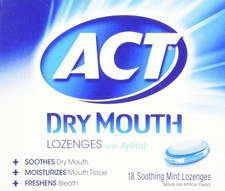 Dry Mouth Lozenges with Xylitol 18 Count Pack of 1  Packaging May Vary 