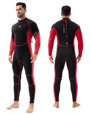 Wetsuits for Men, 3mm Back Zip Full Wetsuit for Diving Swimming Surfing