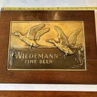 Vintage Wiedeman fine beer hammered Tin/pewter Type duck sign rare