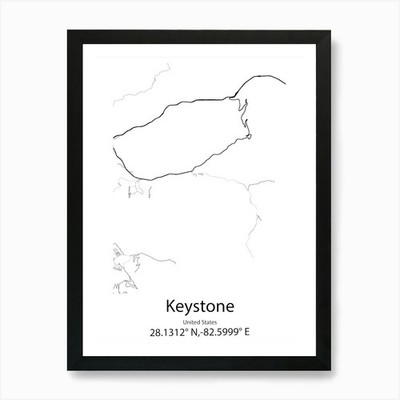 Keystone, USA minimalistisch M gerahmtes Wandbild Poster Leinwanddruck Bild