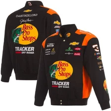 Nascar Austin Dillon Bass Pro Shops Cotton Twill  Full-Snap Jacket Black