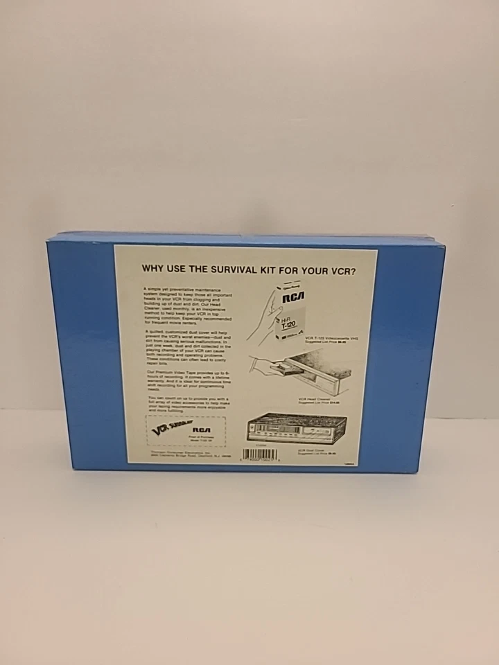 VNTG RCA VCR Cleaner VCR Survival kit head cleaner dust cover and t-120 tap NOS - Image 3 of 4