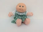 Vintage Coleco Cabbage Patch Kids 12” Bald Preemie Baby Doll Green Eyes Soft