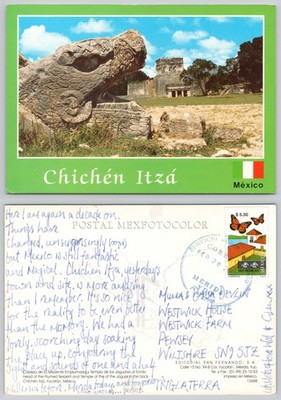 c41345 Chichen Itza Mexiko Postkarte 2001 Briefmarke