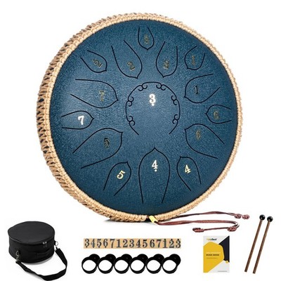 Tongue Drum Handpan - Zungentrommel 12 Zoll 15 Noten - Set