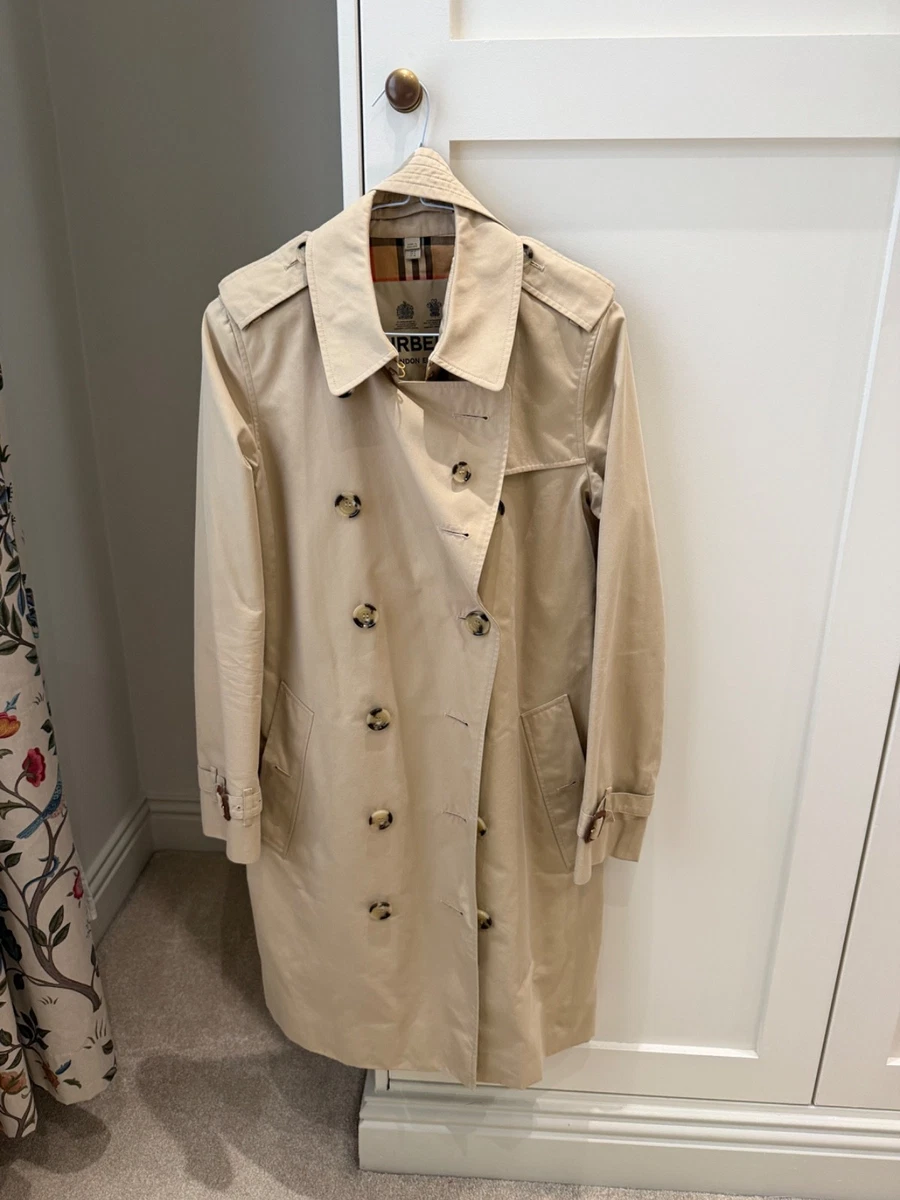 Gabardina larga Burberry Kensington Heritage hecha en miel en Inglaterra Reino Unido 6 EE. UU. 4