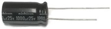 Nichicon UVZ1E102MPD Aluminum Electrolytic Capacitors, Leaded, 25V 1000uF, 10...