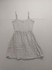 Divided Women Slip Dress 4 Black Abstract Pri...